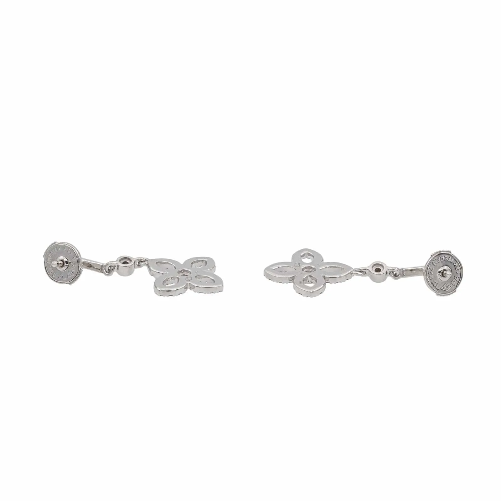 Boucles d'oreilles Fleur Or blanc Diamant sold by 58 Facettes product image thumbnail 4
