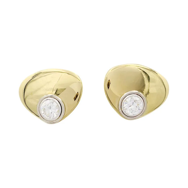 Boucles d'oreilles modernistes or jaune, diamants. sold by 58 Facettes