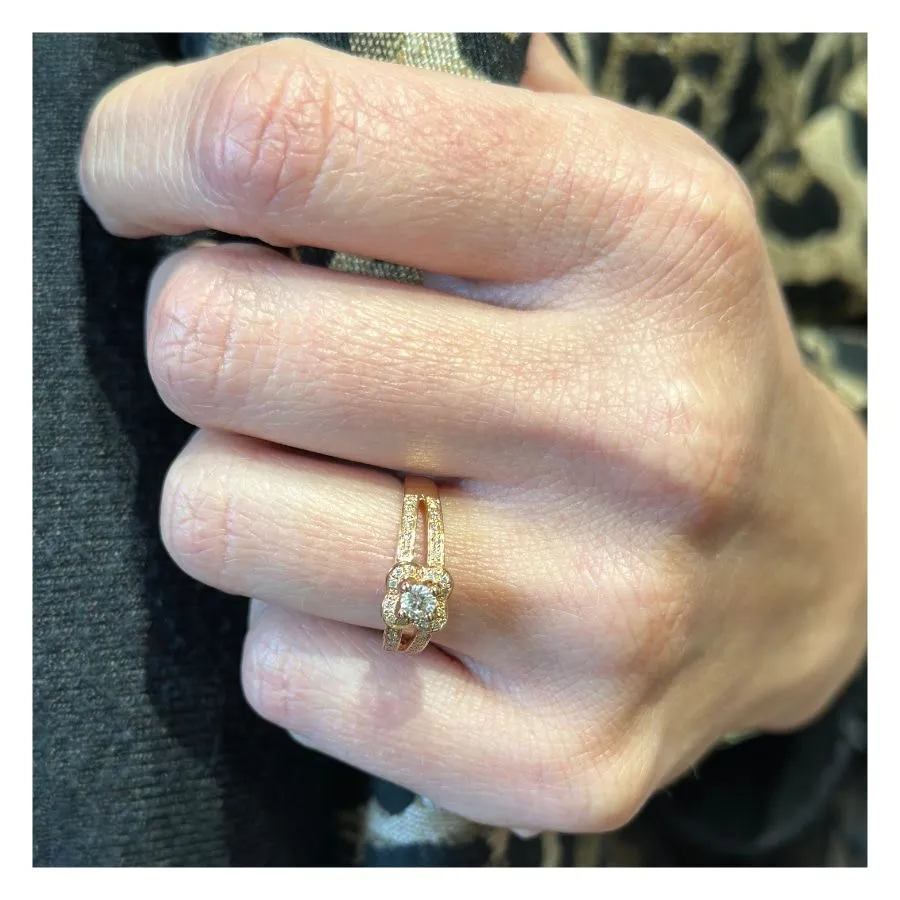 MAUBOUSSIN - Bague Solitaire Chance of love n°2 or rose et diamant sold by 58 Facettes product image thumbnail 2