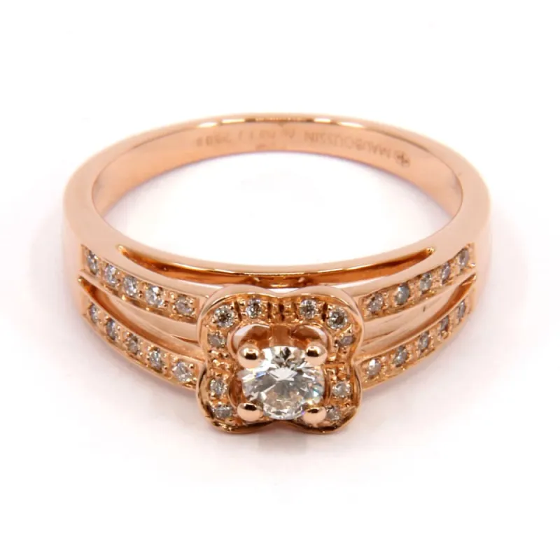 MAUBOUSSIN - Bague Solitaire Chance of love n°2 or rose et diamant sold by 58 Facettes