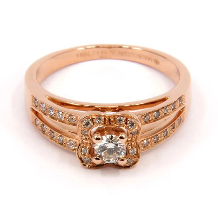 MAUBOUSSIN - Bague Solitaire Chance of love n°2 or rose et diamant sold by 58 Facettes