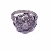 Bague Entourage Fleur Or Blanc 18k Diamants sold by 58 Facettes