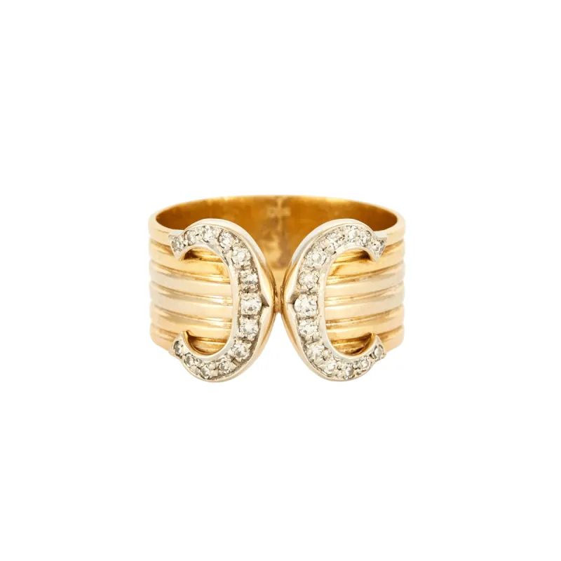 CARTIER – Bague Double C Diamants made by 58 Facettes