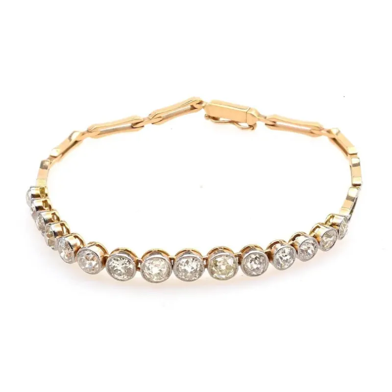 Bracelet ancien Or jaune Diamants sold by 58 Facettes