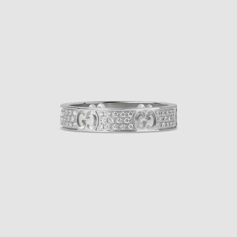 GUCCI - Bague or blanc et diamants sold by 58 Facettes