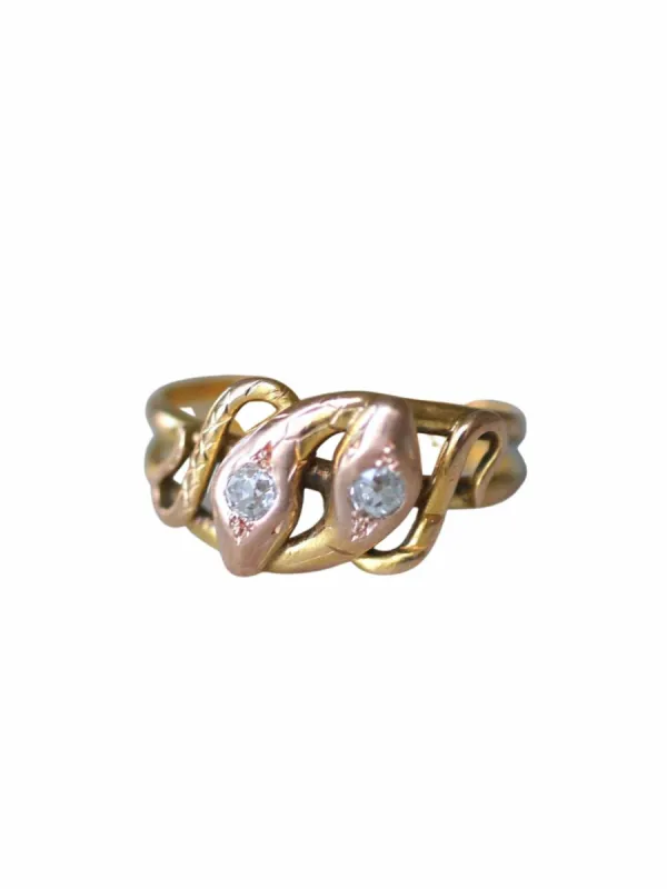 Bague Serpents enroulés or et diamants sold by 58 Facettes