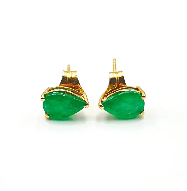 Puces d'oreilles Emeraude sold by 58 Facettes