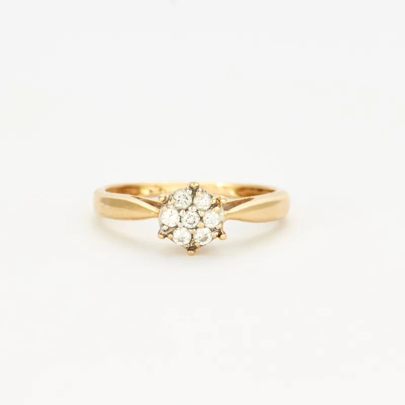 Bague motif floral sertis de diamants sold by 58 Facettes