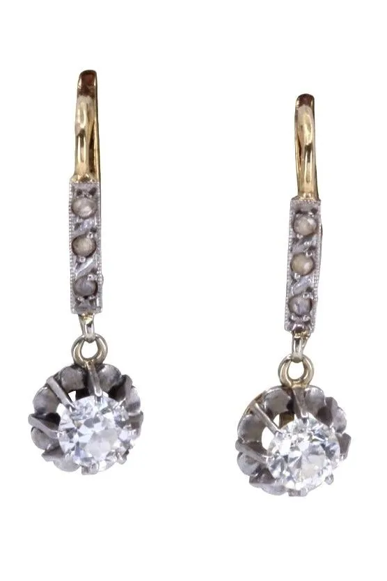 DORMEUSES DIAMANTS ART NOUVEAU sold by 58 Facettes