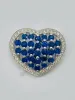 Pendentif coeur saphirs, diamants, or blanc sold by 58 Facettes