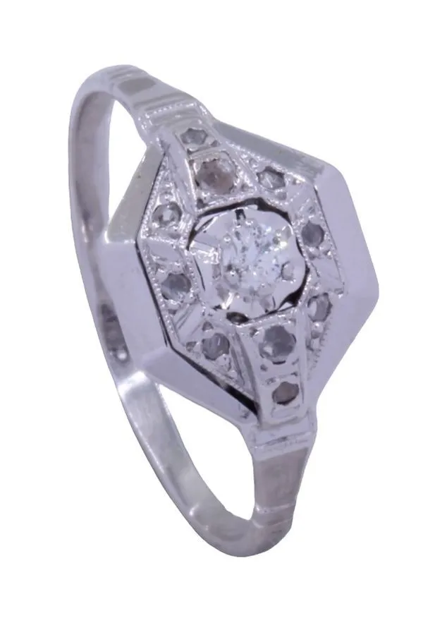 BAGUE ART DÉCO DIAMANT sold by 58 Facettes product image thumbnail 4