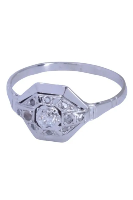 BAGUE ART DÉCO DIAMANT sold by 58 Facettes