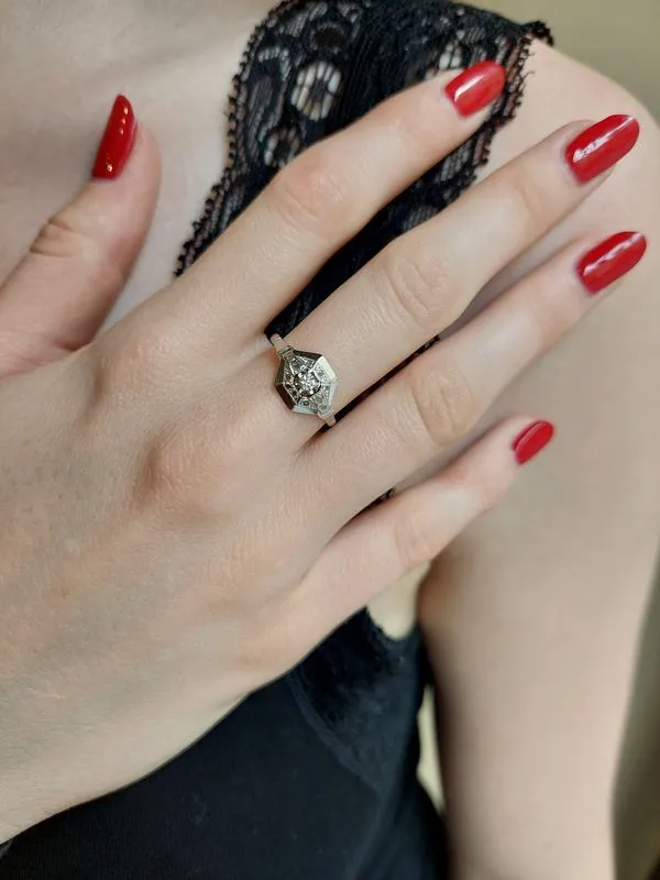BAGUE ART DÉCO DIAMANT sold by 58 Facettes product image thumbnail 2