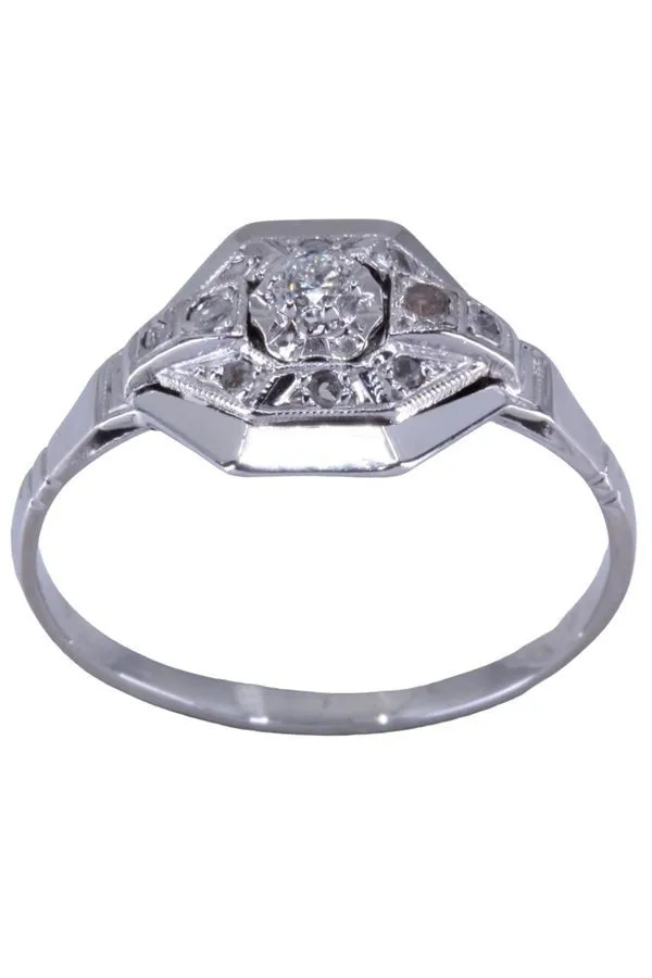 BAGUE ART DÉCO DIAMANT sold by 58 Facettes product image thumbnail 3