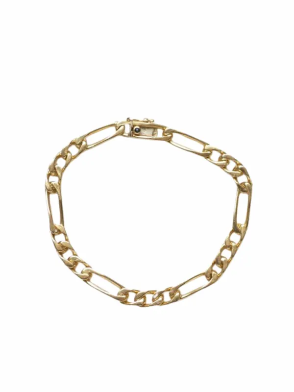 Bracelet gourmette vintage en or jaune sold by 58 Facettes