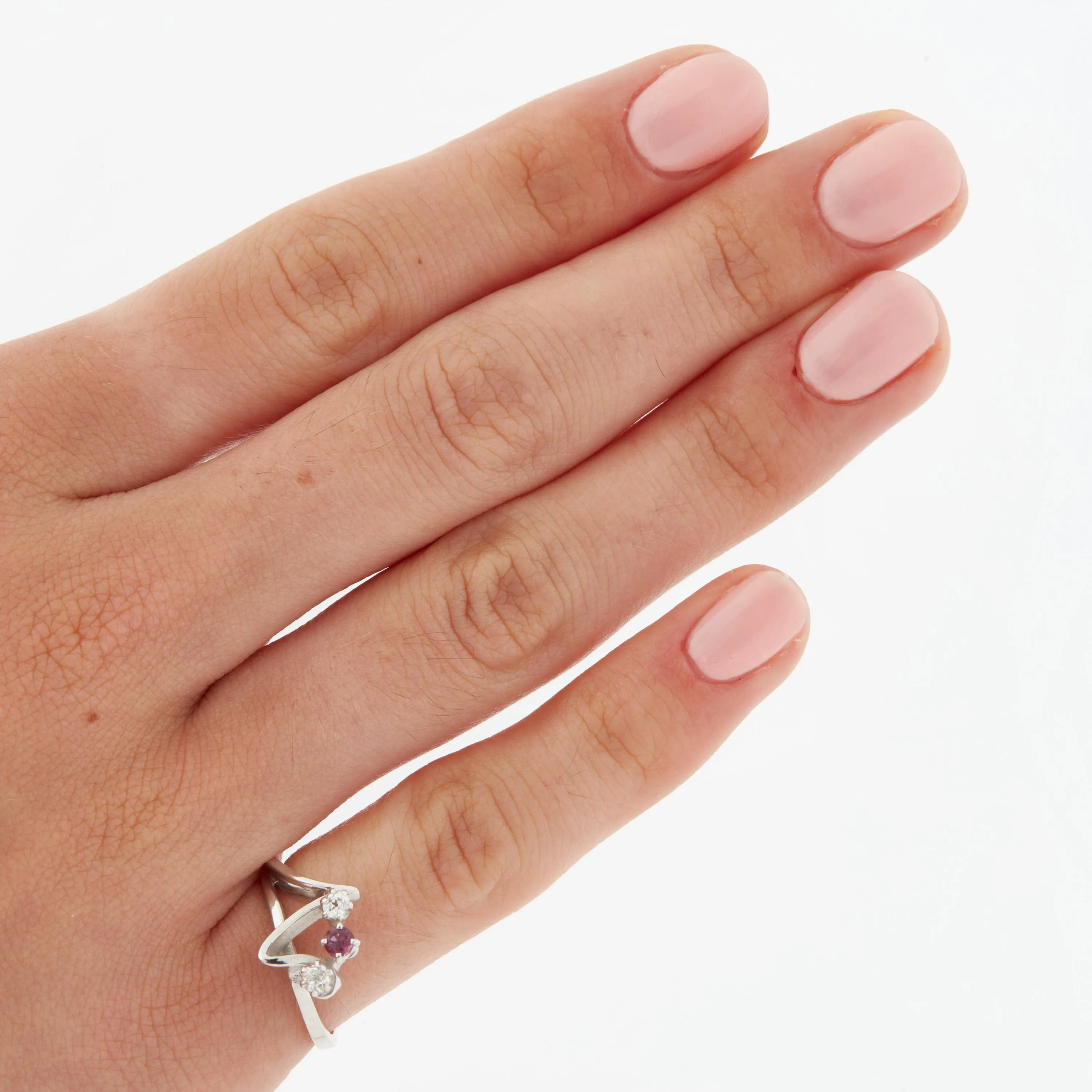 Bague Or blanc Rubis Diamants sold by 58 Facettes product image thumbnail 2