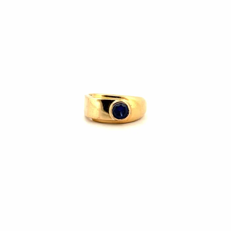 Bague Jonc Or Jaune 18k & Saphir sold by 58 Facettes