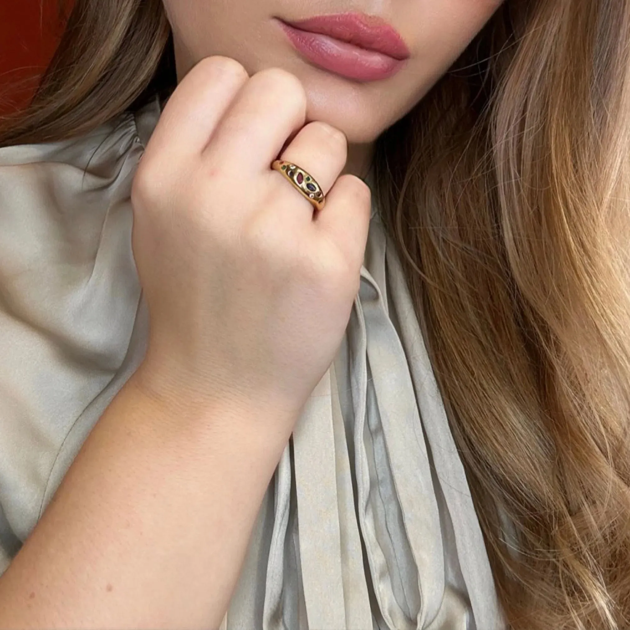 Bague Jonc Tutti Frutti or jaune sold by 58 Facettes product image thumbnail 2