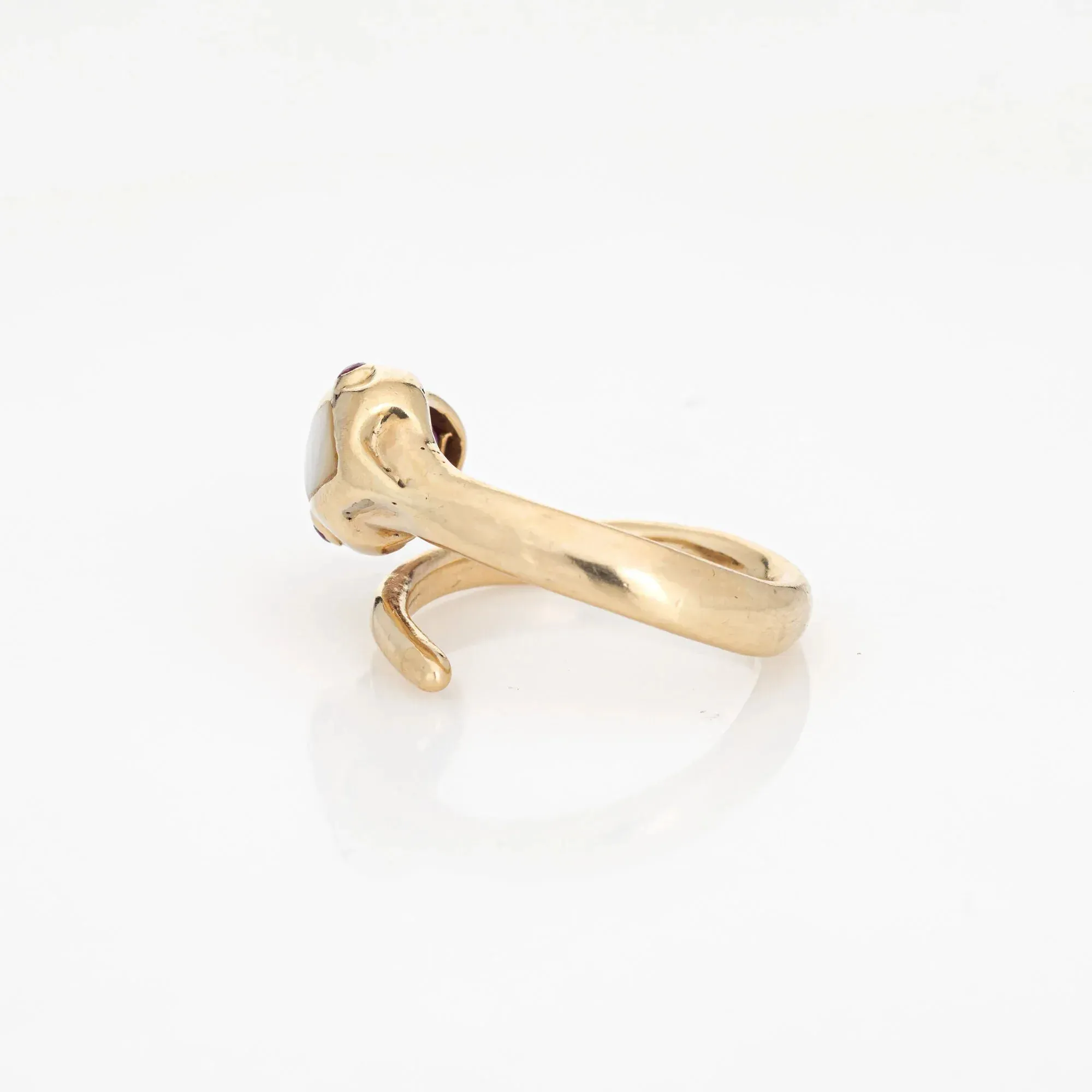 Bague Serpent Rubellite Serpent Enroulé Or Jaune sold by 58 Facettes product image thumbnail 5