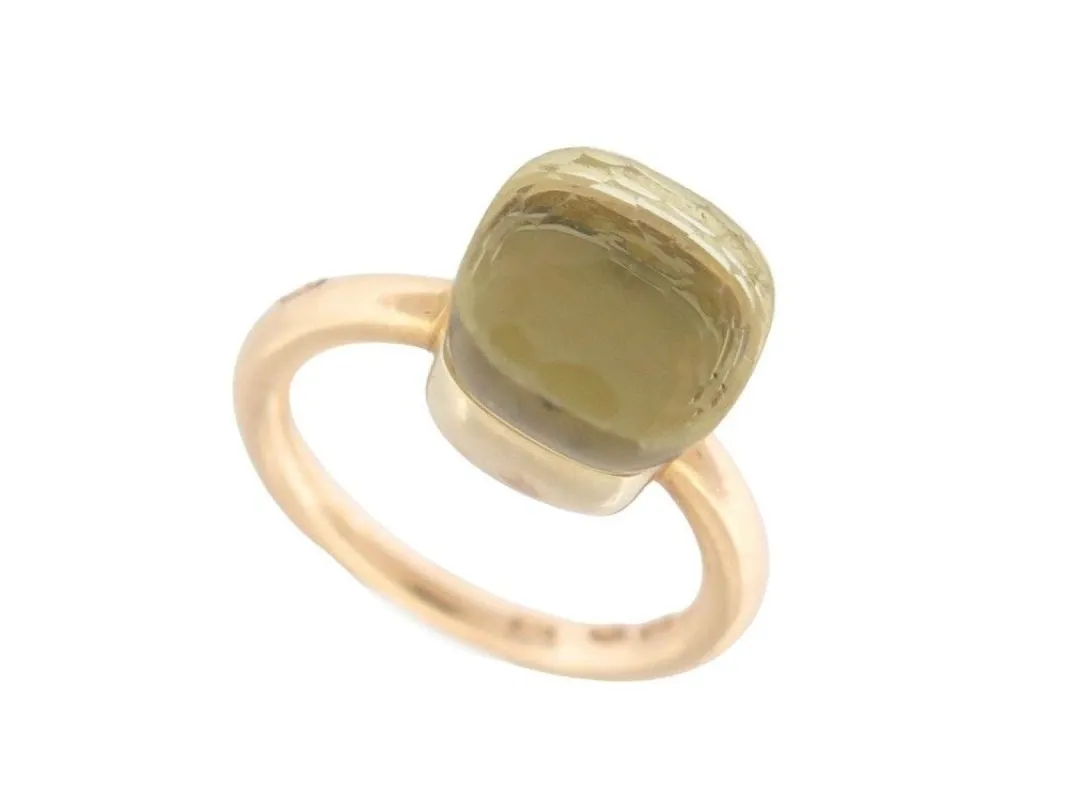 POMELLATO - Bague Nudo Classic Quartz Citron Or Rose sold by 58 Facettes