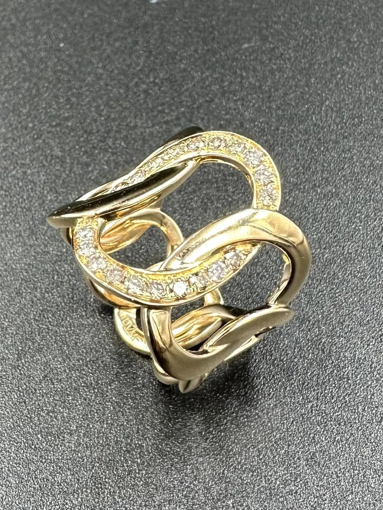 POMELLATO. Collection Brera, bague or rose 18K et diamants cognac sold by 58 Facettes product image thumbnail 5