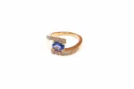 Bague saphir et diamants sold by 58 Facettes