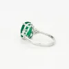 Bague or blanc avec émeraude et diamants sold by 58 Facettes