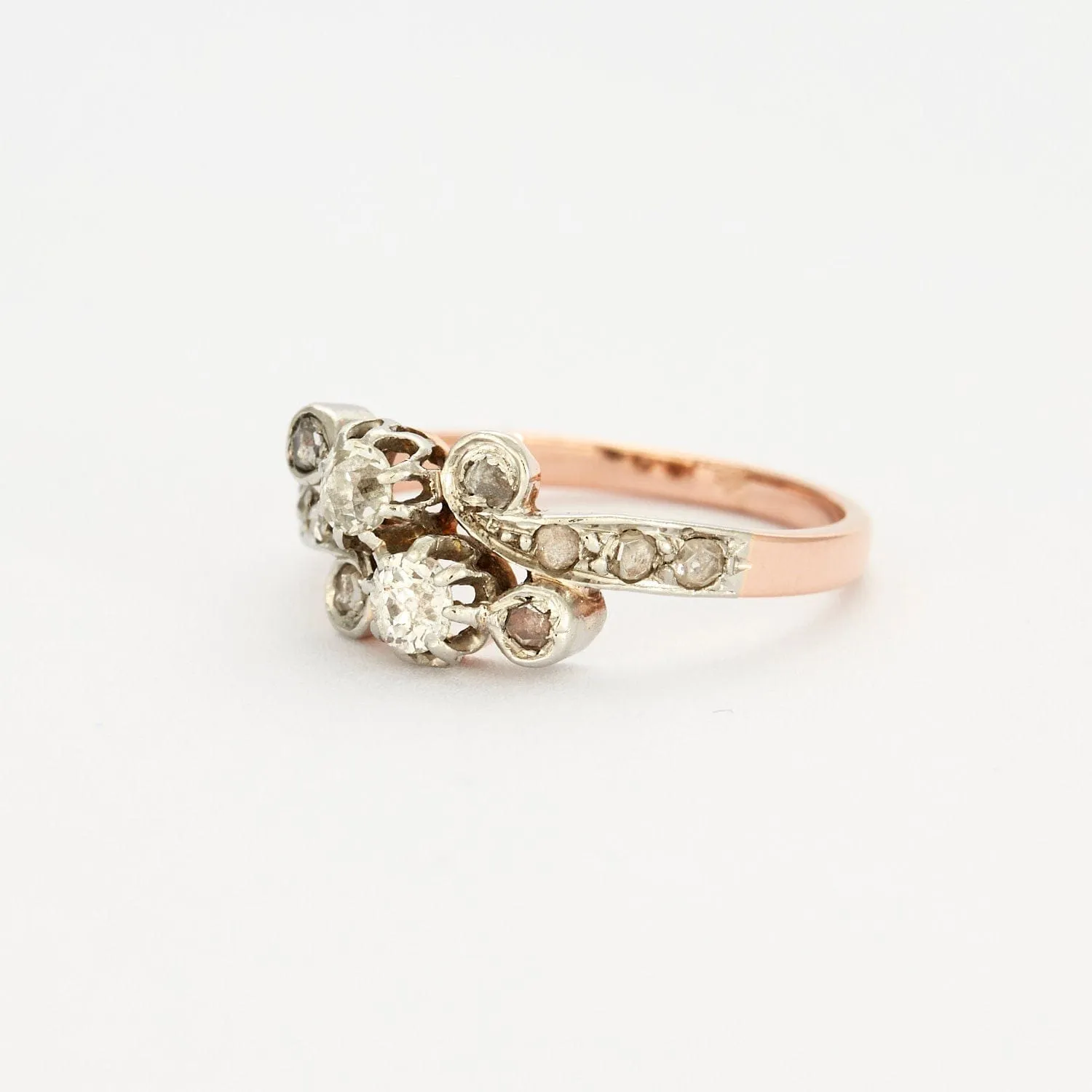 Bague Vous et Moi Ancienne 2 Ors Diamants sold by 58 Facettes product image thumbnail 3