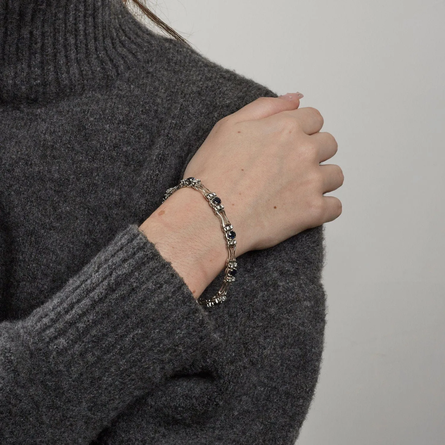 Bracelet Saphirs Diamants sold by 58 Facettes product image thumbnail 2