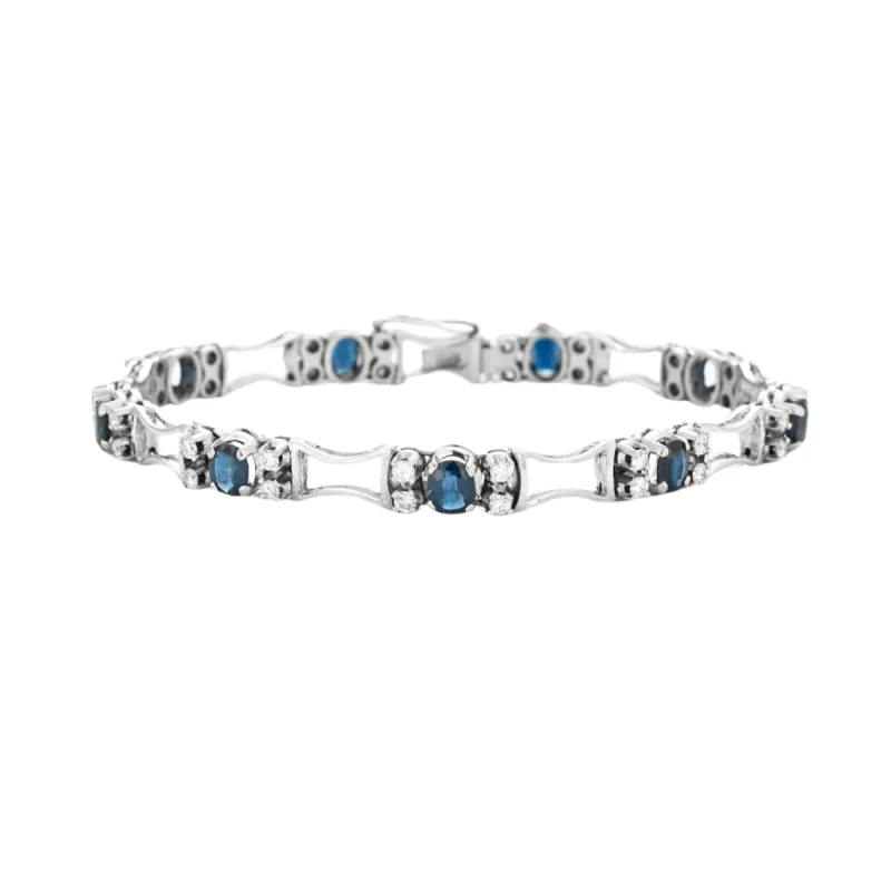 Bracelet Saphirs Diamants sold by 58 Facettes