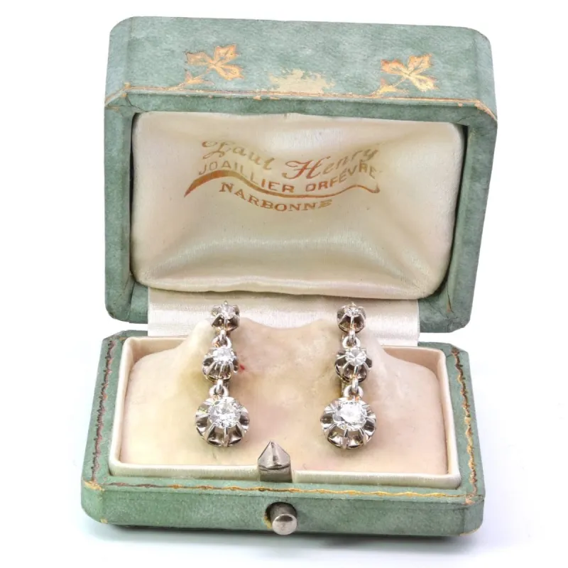 Dormeuses diamants années 1930 sold by 58 Facettes