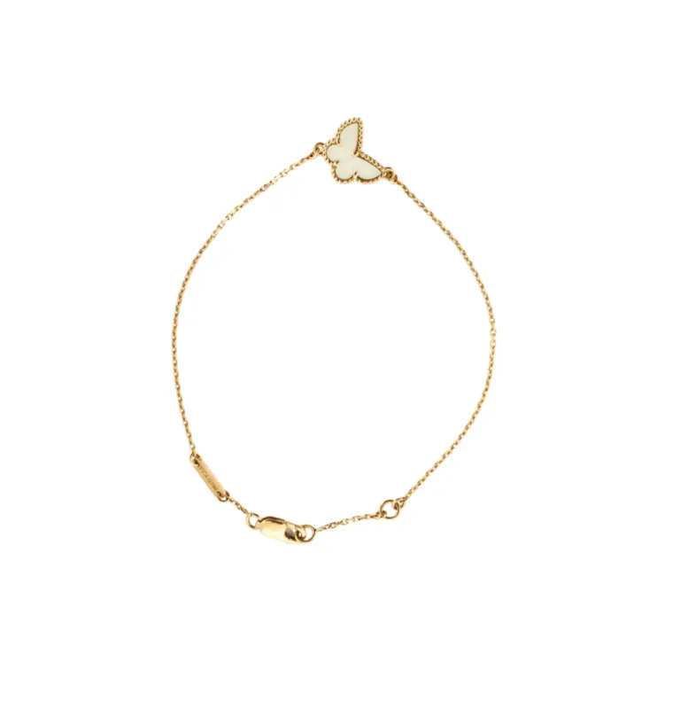 VAN CLEEF & ARPELS - Bracelet Sweet Butterflies or jaune et nacre made by 58 Facettes