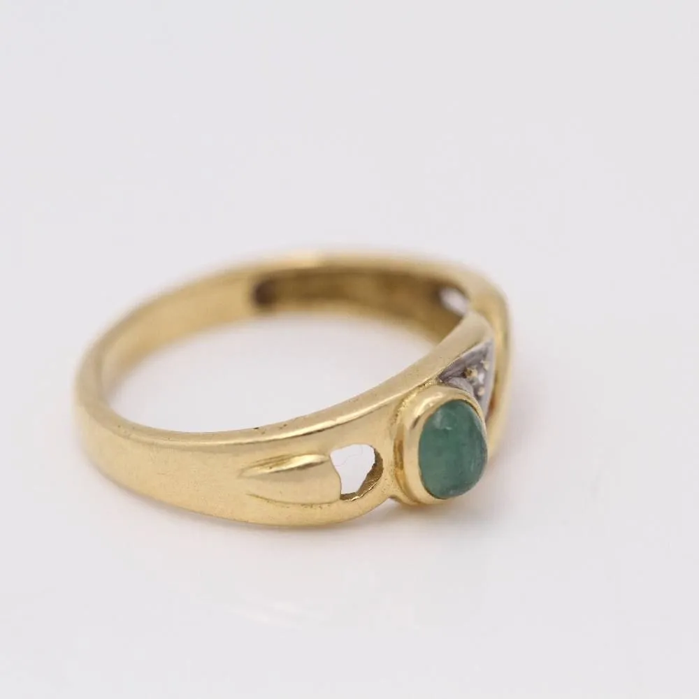 Bague 2 Ors Emeraude Diamant sold by 58 Facettes product image thumbnail 3