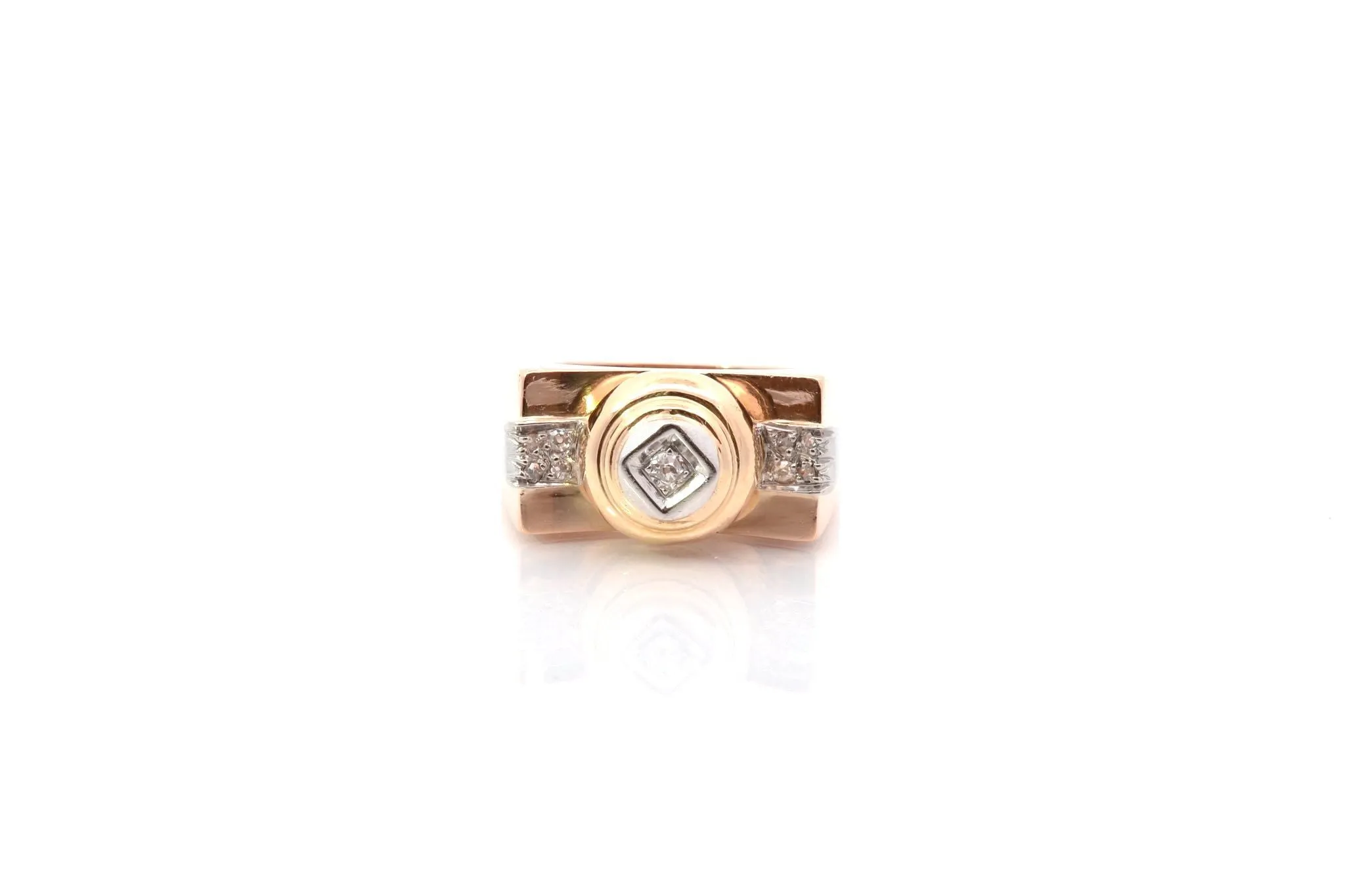 Bague vintage 1940 diamants en or sold by 58 Facettes product image thumbnail 2