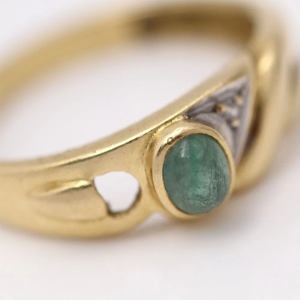 Bague 2 Ors Emeraude Diamant sold by 58 Facettes product image thumbnail 4