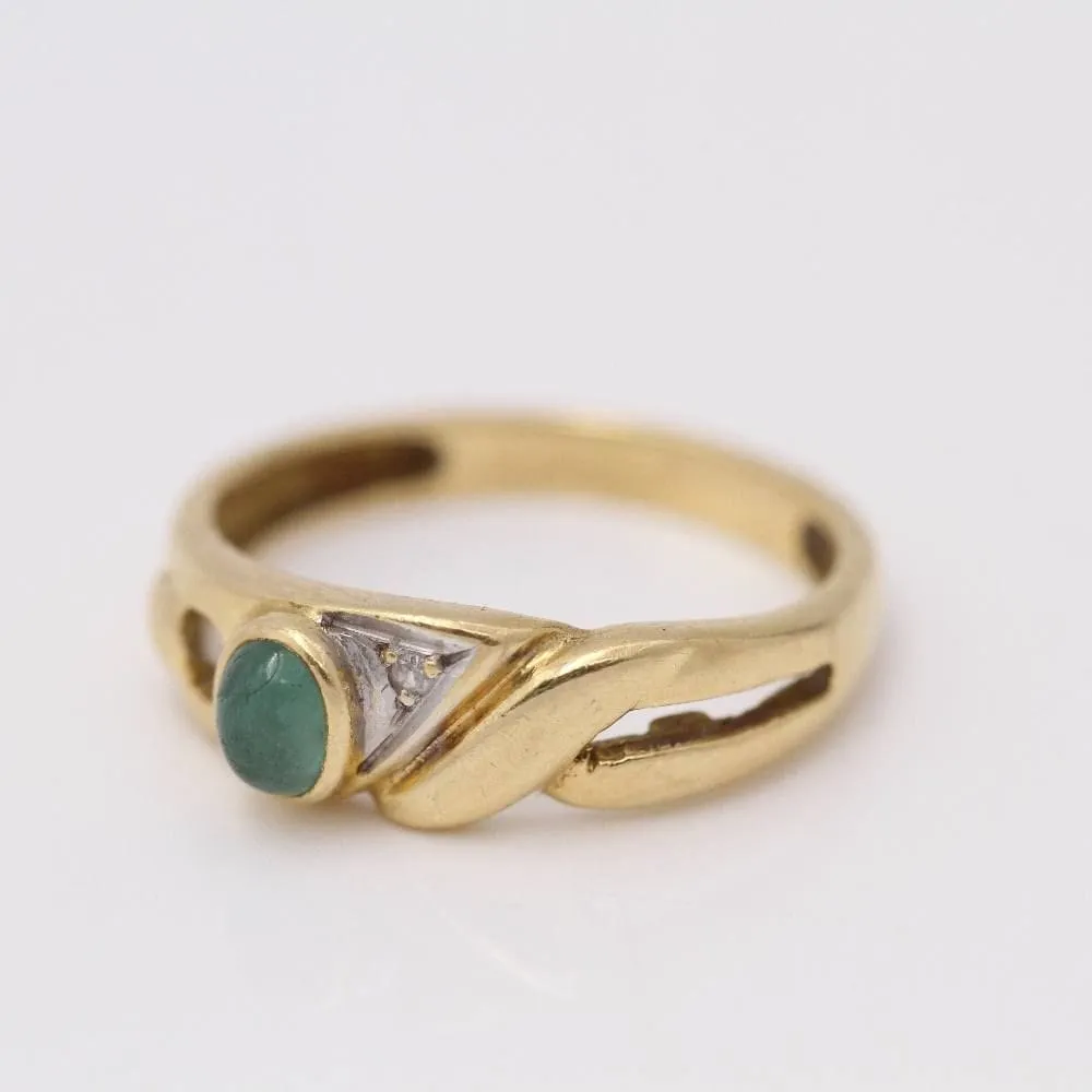 Bague 2 Ors Emeraude Diamant sold by 58 Facettes product image thumbnail 5