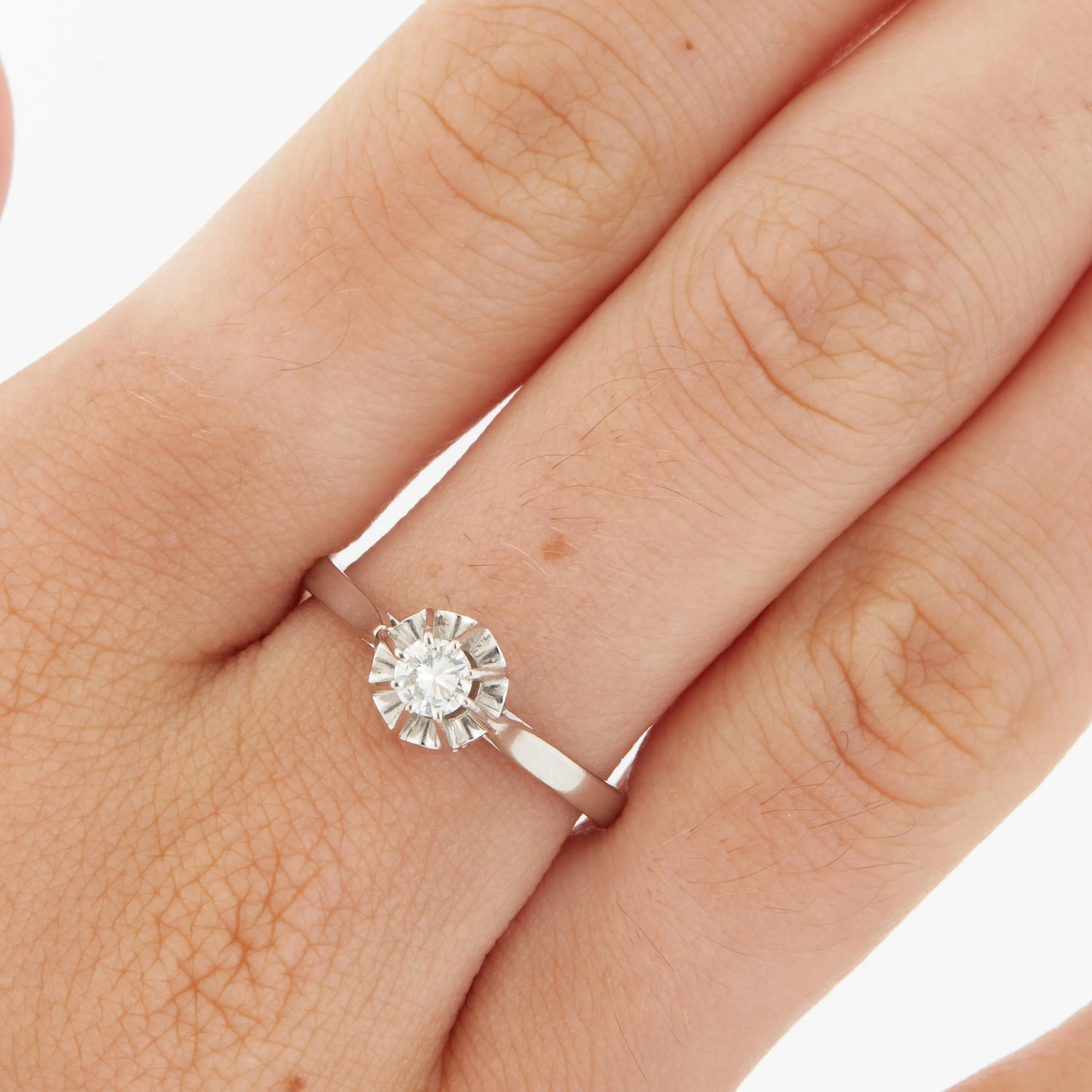 Bague Or blanc Diamant sold by 58 Facettes product image thumbnail 2