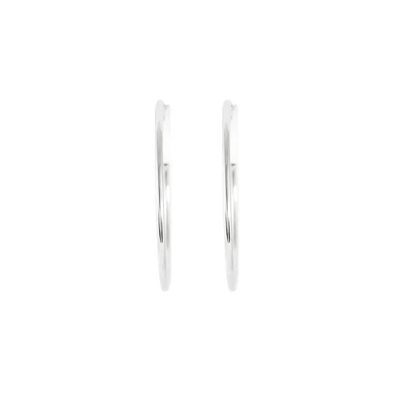 Boucles d'oreilles créoles or blanc sold by 58 Facettes