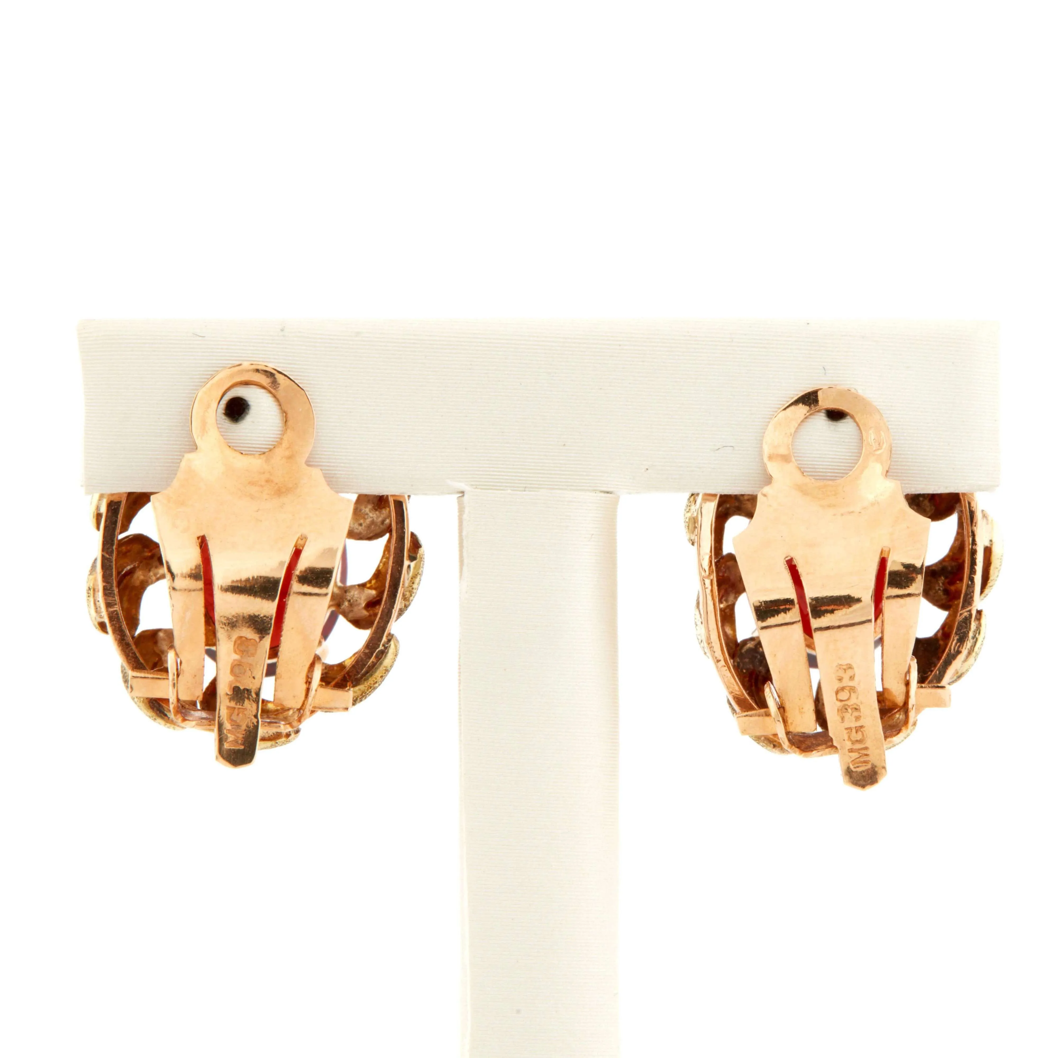 BOUCLES D’OREILLES CLIPS OR JAUNE GRENATS sold by 58 Facettes product image thumbnail 4