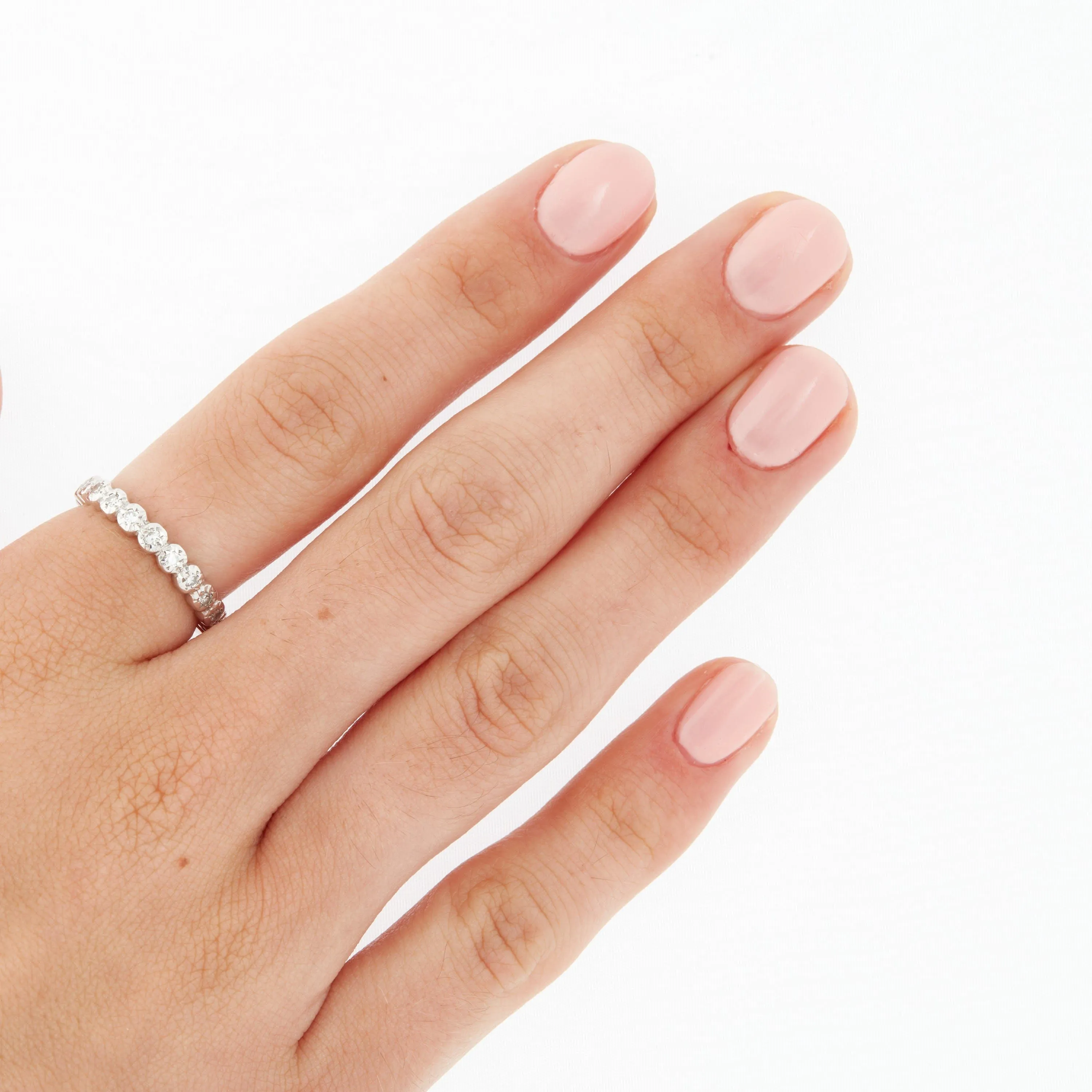 Demi alliance Or blanc Diamants sold by 58 Facettes product image thumbnail 2