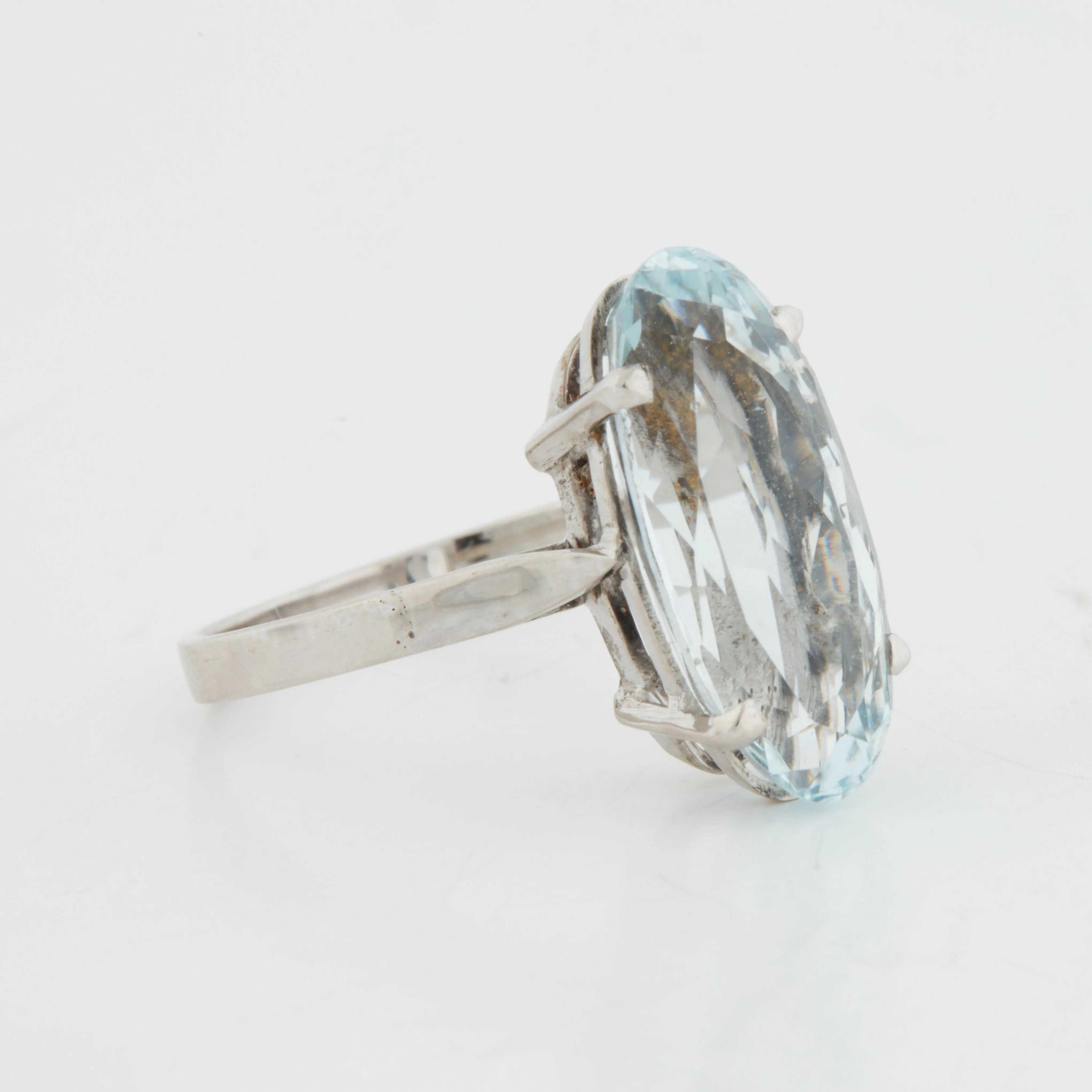 Bague Or Blanc - Aigue Marine sold by 58 Facettes product image thumbnail 4