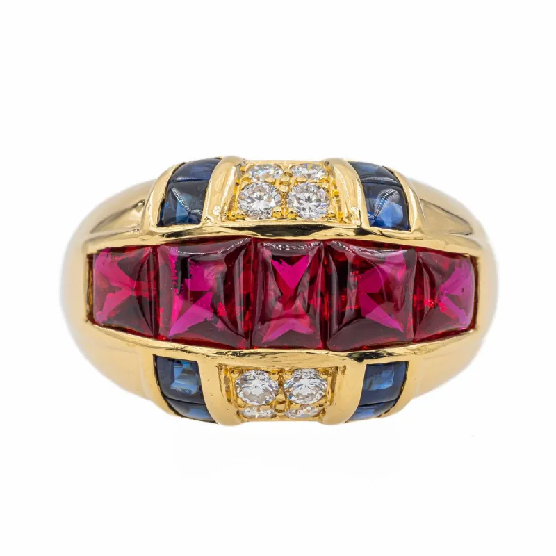 Bague Cocktail Or jaune Rubis sold by 58 Facettes