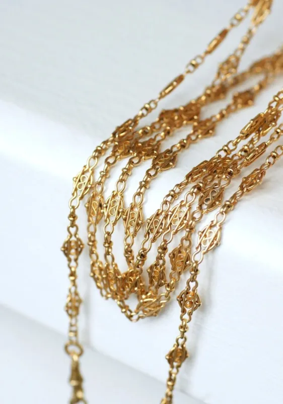 Sautoir ancien en or jaune filigrané sold by 58 Facettes