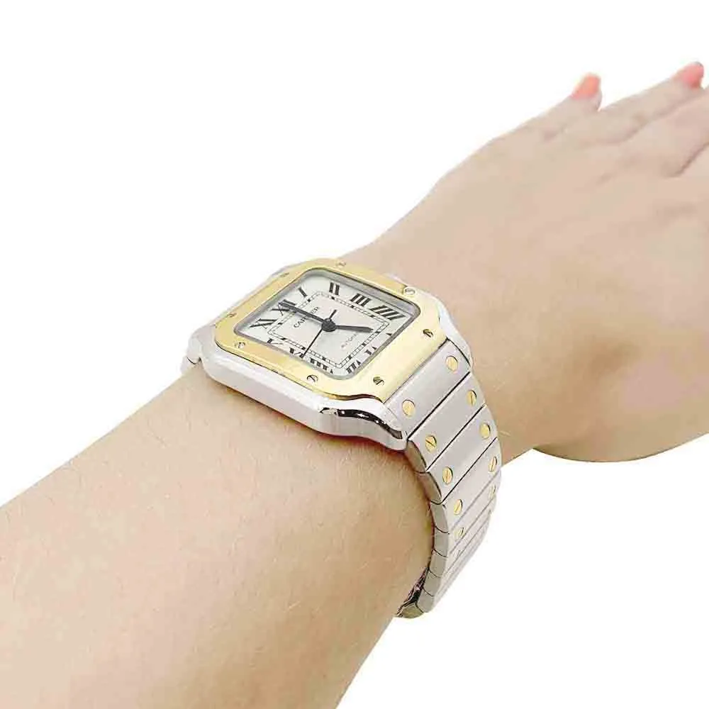 Montre Cartier "Santos" or, acier. sold by 58 Facettes product image thumbnail 4