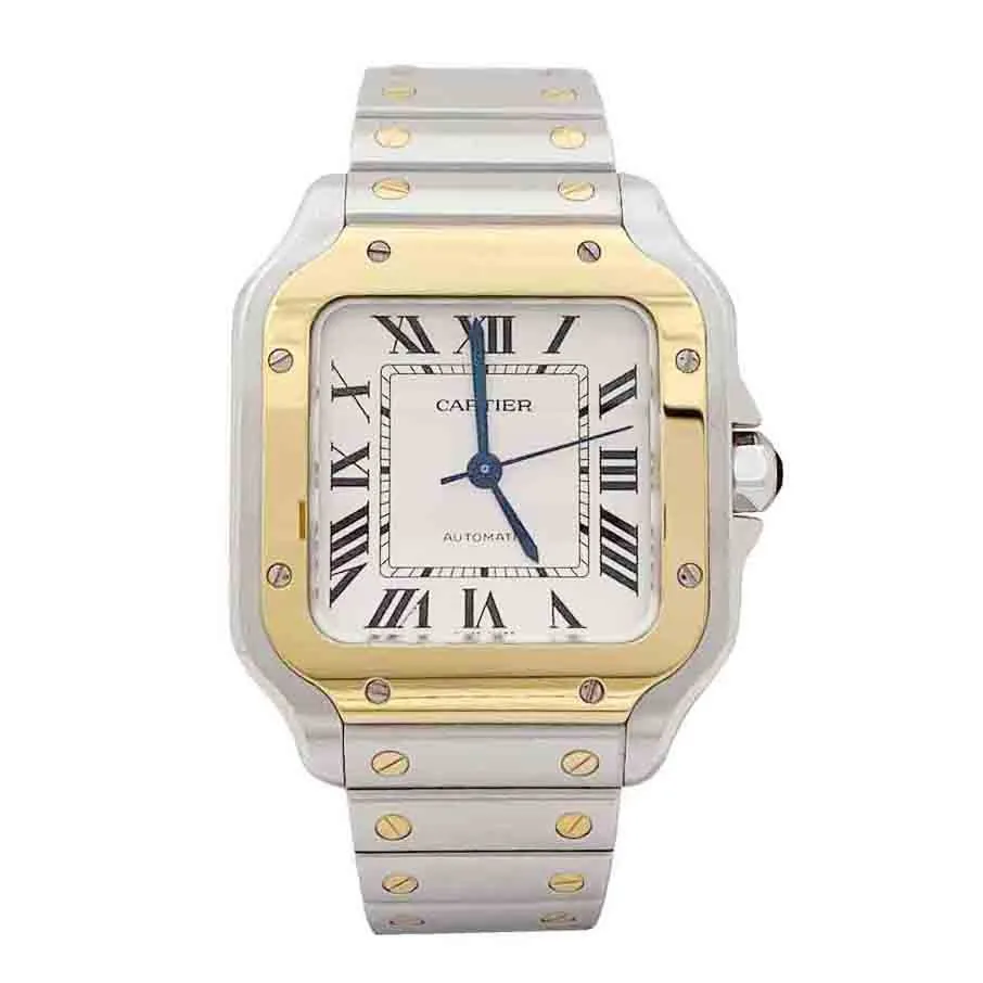 Montre Cartier "Santos" or, acier. sold by 58 Facettes