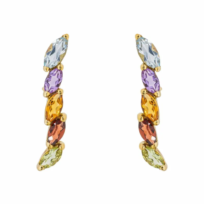 Boucles d'oreilles Puces Or jaune Topaze sold by 58 Facettes