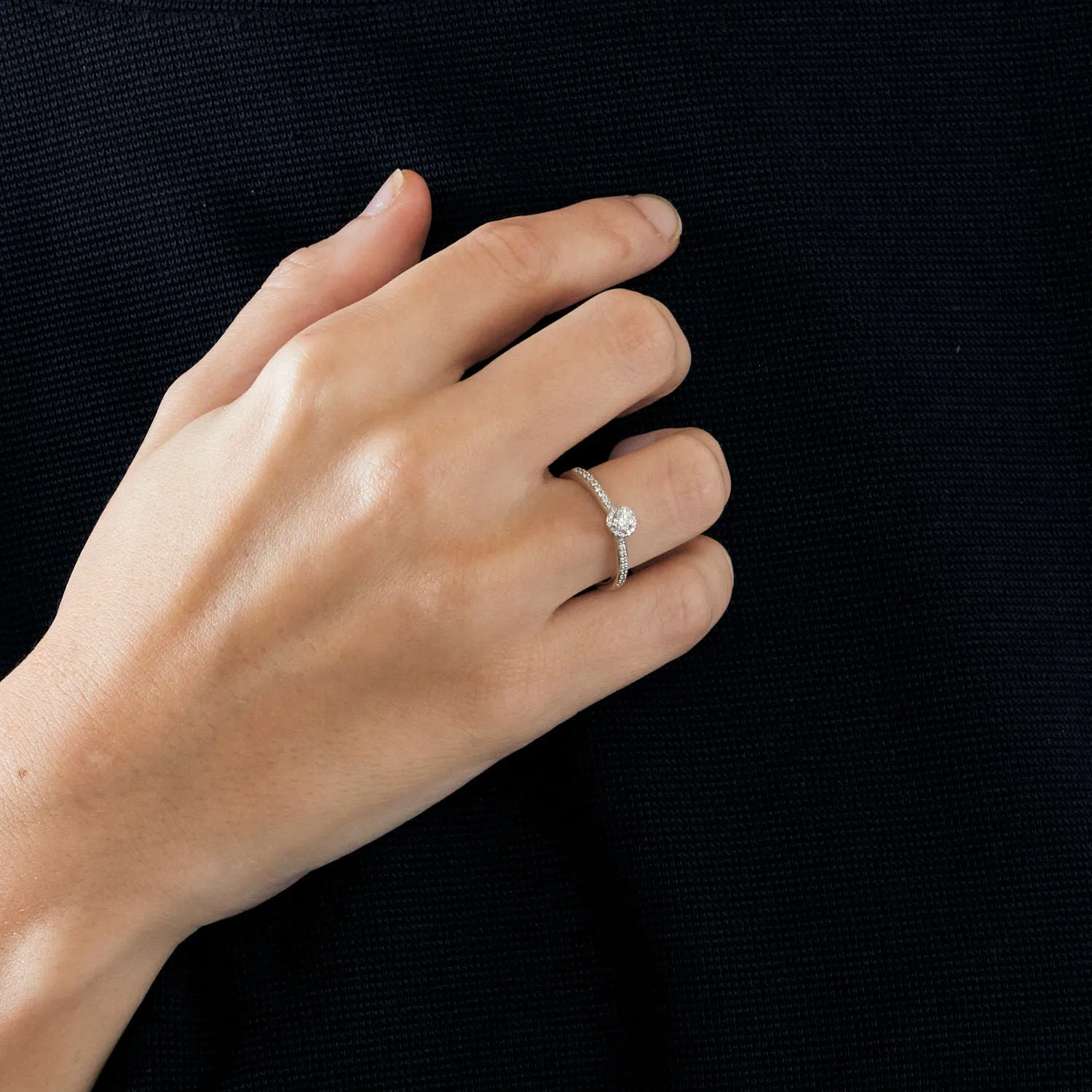 Solitaire or blanc avec diamants sold by 58 Facettes product image thumbnail 2