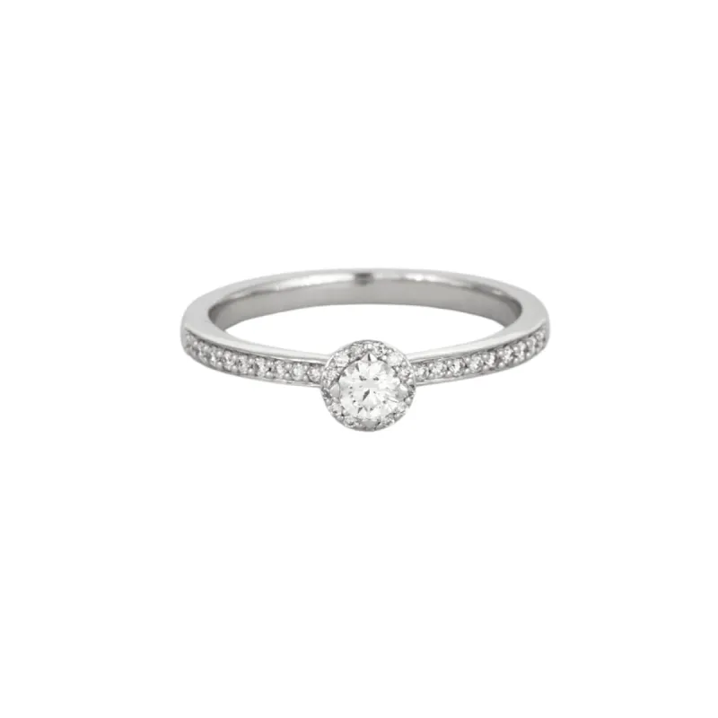 Solitaire or blanc avec diamants sold by 58 Facettes
