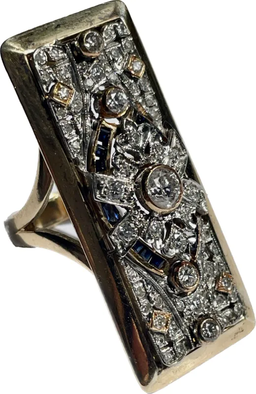 Rare bague Art Déco diamants sold by 58 Facettes