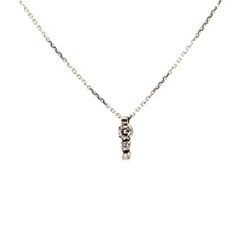 Collier Trilogie Or Blanc & Diamants sold by 58 Facettes